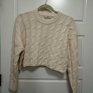 Babaton Cream Cable Knit Sweater